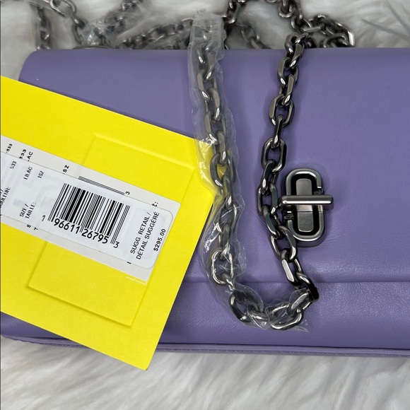 Marc Jacobs The Dual Chain Strap Mini Bag Purple Shoulder Bag, Dust Bag NWT - Picture 9 of 17
